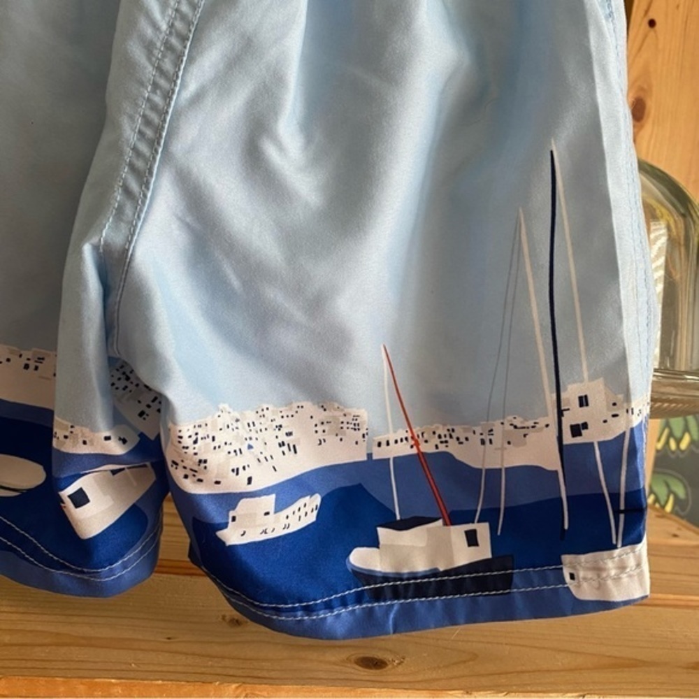 Janie and Jack Blue Sailboat Swim Trunks Shorts - Picture 6 of 8